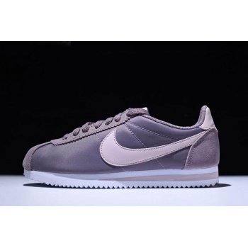 WMNS Nike Classic Cortez Nylon Taupe Grey Silt Red-White 749864-200 Shoes